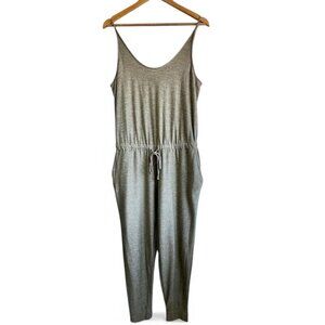 Lou & Grey Olive Grey Jogger Jumpsuit - Size Medium